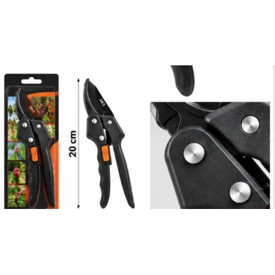 Foarfeca de vie si gradina SK5 Otel carbon reglabila 20 cm 8 inch Negru cu buton portocaliu MX986