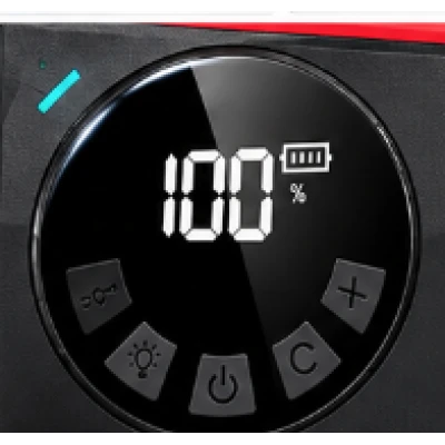Compresor auto portabil 12V cu functie de pornire de urgenta afisaj digital lanterna LED