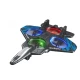 Avion de jucarie cu 4 elice lumini LED multicolore telecomanda 2.4 GHz si acumulator reincarcabil USB