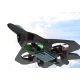 Avion de jucarie cu 4 elice lumini LED multicolore telecomanda 2.4 GHz si acumulator reincarcabil USB