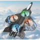 Avion de jucarie cu 4 elice lumini LED multicolore telecomanda 2.4 GHz si acumulator reincarcabil USB