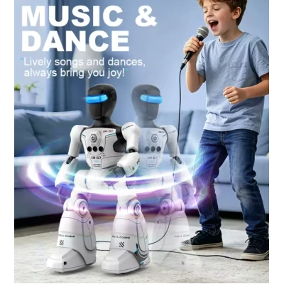 Robot interactiv inteligent AI Delivery XR G7 cu telecomanda comenzi vocale senzor de gesturi muzica dans