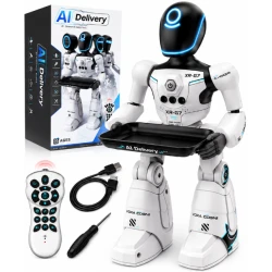 Robot interactiv inteligent AI Delivery XR G7 cu telecomanda comenzi vocale senzor de gesturi muzica dans