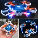 Mini Drona 895 Aerobat Four Axis telecomandata cu 4 elice lumini LED si functie de acrobații 360