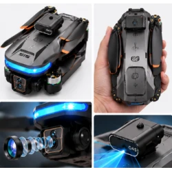 Drona pliabila S15 Pro cu camera HD evitare obstacole pozitionare optica si telecomanda cu suport pentru telefon