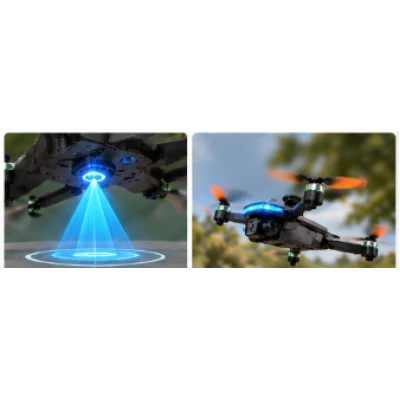 Drona pliabila S15 Pro cu camera HD evitare obstacole pozitionare optica si telecomanda cu suport pentru telefon