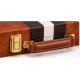 Set table de backgammon premium 28 × 19 cu piese de joc zaruri si cutie eleganta tip serviet