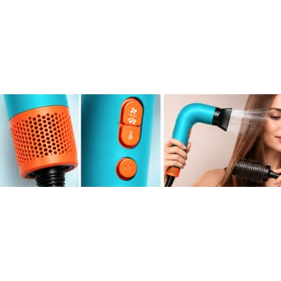Uscator de par multifunctional Super Hairdryer 4 accesorii interschimbabile design ergonomic