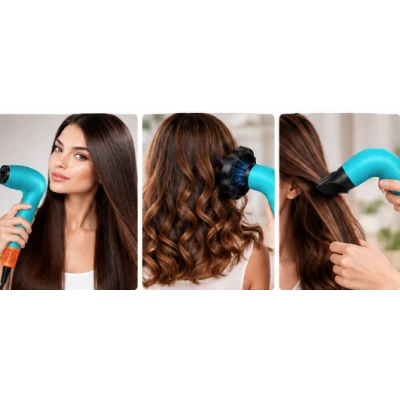 Uscator de par multifunctional Super Hairdryer 4 accesorii interschimbabile design ergonomic