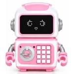 Pusculita interactiva pentru copii Robot Piggy Bank design robot cu ecran luminos