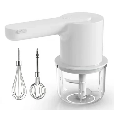 Mini Tocator electric multifunctional 2 in 1 cu teluri interschimbabile 300 ml