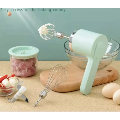 Mini Tocator electric multifunctional 2 in 1 cu teluri interschimbabile 300 ml