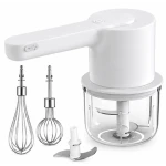 Mini Tocator electric multifunctional 2 in 1 cu teluri interschimbabile 300 ml
