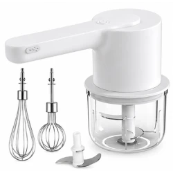 Mini Tocator electric multifunctional 2 in 1 cu teluri interschimbabile 300 ml