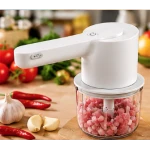 Mini Tocator electric multifunctional 2 in 1 cu teluri interschimbabile 300 ml