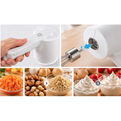 Mini Tocator electric multifunctional 2 in 1 cu teluri interschimbabile 300 ml