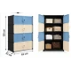 Dulap modular de depozitare cu 8 usi si manere 4 niveluri 63 × 32 × 120 cm