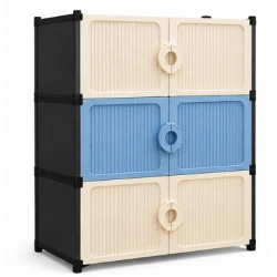 Dulap modular pentru incaltaminte cu 6 usi si manere tip inel 3 niveluri 63 × 32 × 90 cm