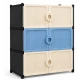 Dulap modular pentru incaltaminte cu 6 usi si manere tip inel 3 niveluri 63 × 32 × 90 cm