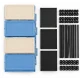 Dulap modular pentru incaltaminte cu 6 usi si manere tip inel 3 niveluri 63 × 32 × 90 cm