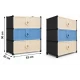 Dulap modular pentru incaltaminte cu 6 usi si manere tip inel 3 niveluri 63 × 32 × 90 cm