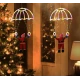 Mos Craciun cu Parasuta Luminoasa MULTICOLORA 40x80 cm pentru Decor Festiv Cod 1500 50C