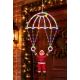 Mos Craciun cu Parasuta Luminoasa MULTICOLORA 40x80 cm pentru Decor Festiv Cod 1500 50C