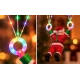 Mos Craciun cu Parasuta Luminoasa MULTICOLORA 40x80 cm pentru Decor Festiv Cod 1500 50C