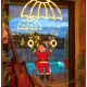 Mos Craciun cu Parasuta Luminoasa ALB CALD 40x80 cm pentru Decor Festiv Cod 1500 50G