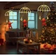 Mos Craciun cu Parasuta Luminoasa ALB CALD 40x80 cm pentru Decor Festiv Cod 1500 50G