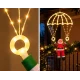 Mos Craciun cu Parasuta Luminoasa ALB CALD 40x80 cm pentru Decor Festiv Cod 1500 50G