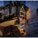 Decoratiune Scara Luminoasa de Craciun cu Mos Craciun si Steluta LED Multicolora 1.5 m 6 Trepte