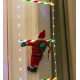 Decoratiune Scara Luminoasa de Craciun cu Mos Craciun si Steluta LED Multicolora 1.5 m 6 Trepte