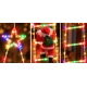 Decoratiune Scara Luminoasa de Craciun cu Mos Craciun si Steluta LED Multicolora 1.5 m 6 Trepte
