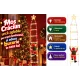 Decoratiune Scara Luminoasa de Craciun cu Mos Craciun si Steluta LED Multicolora 1.5 m 6 Trepte