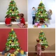 Brad de Craciun din Fetru pentru Copii cu 32 de Decoratiuni Detasabile 100 × 70 cm
