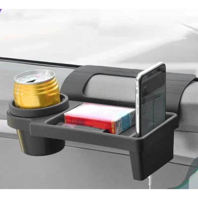 Suport Auto universal 2 in 1 pentru pahar si telefon organizator cu montare pe geamul usii