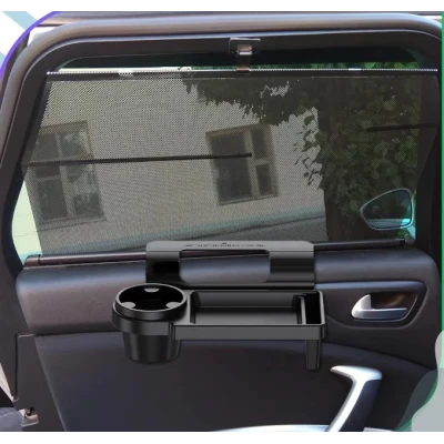 Suport Auto universal 2 in 1 pentru pahar si telefon organizator cu montare pe geamul usii