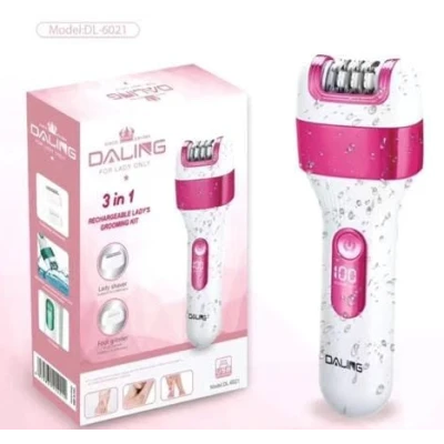 Set epilator pentru Femei Daling DL 6021 tip 3 in 1 Epilator Aparat de Ras si Pila Electrica pentru Calcaie