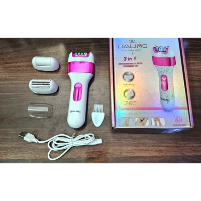 Set epilator pentru Femei Daling DL 6021 tip 3 in 1 Epilator Aparat de Ras si Pila Electrica pentru Calcaie