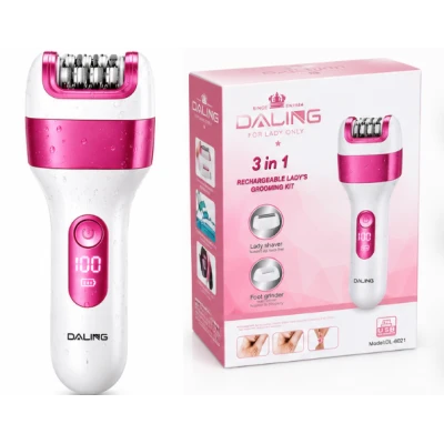 Set epilator pentru Femei Daling DL 6021 tip 3 in 1 Epilator Aparat de Ras si Pila Electrica pentru Calcaie