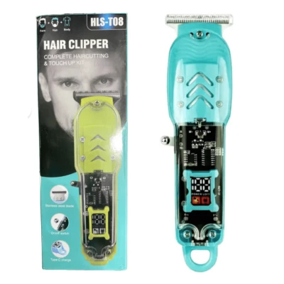 Trimer de Tuns Profesional Hair Clipper HLS T08 reincarcabil USB Display LED 4 Piepteni