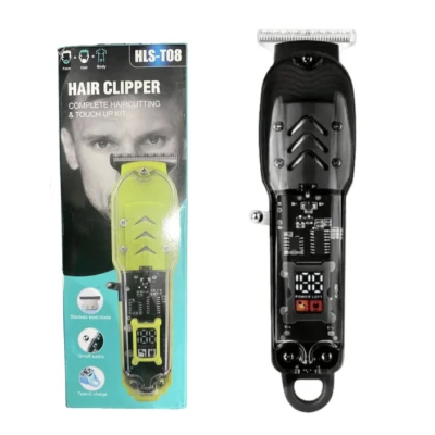 Trimer de Tuns Profesional Hair Clipper HLS T08 reincarcabil USB Display LED 4 Piepteni