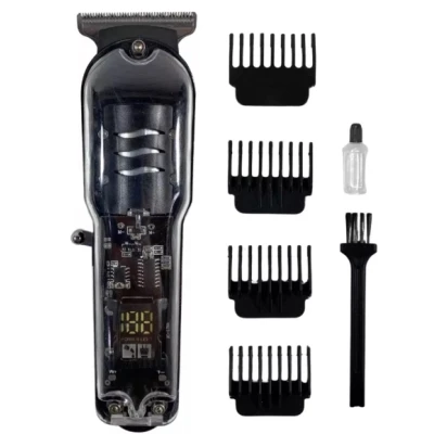 Trimer de Tuns Profesional Hair Clipper HLS T08 reincarcabil USB Display LED 4 Piepteni