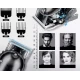 Trimer de Tuns Profesional Hair Clipper HLS T08 reincarcabil USB Display LED 4 Piepteni