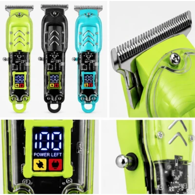 Trimer de Tuns Profesional Hair Clipper HLS T08 reincarcabil USB Display LED 4 Piepteni