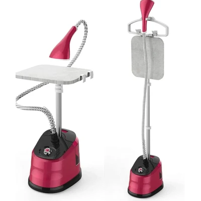 Aparat de Calcat cu Abur Vertical 2 in 1 de 2000W Rezervor 2L 10 Trepte de Abur Masa de Calcat