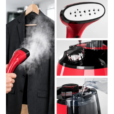 Aparat de Calcat cu Abur Vertical 2 in 1 de 2000W Rezervor 2L 10 Trepte de Abur Masa de Calcat