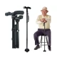 Baston Multifunctional Pliabil cu Scaun Integrat lanterna LED si maner ergonomic pentru Sprijin si Odihna