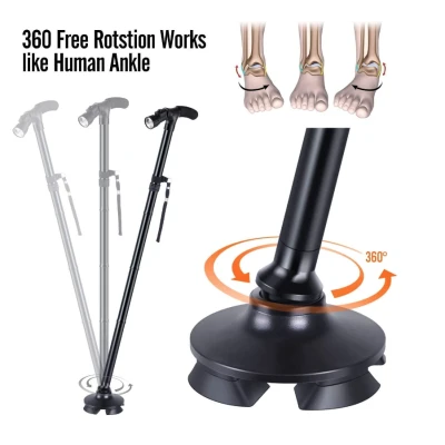 Baston Multifunctional Pliabil cu Scaun Integrat lanterna LED si maner ergonomic pentru Sprijin si Odihna